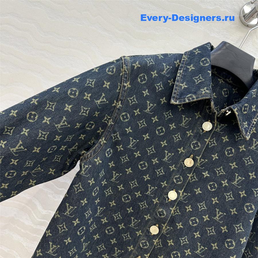 l0vis Vvtt0n monogram denim shirt jacket