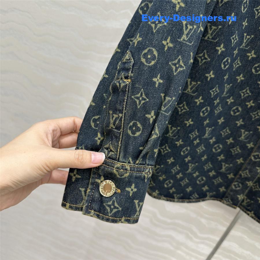 l0vis Vvtt0n monogram denim shirt jacket