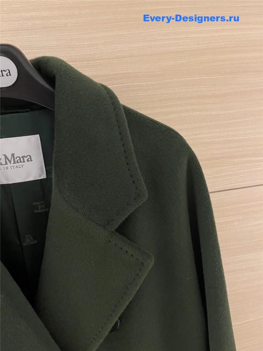 Max Mara Green Cashmere Rebus Coat