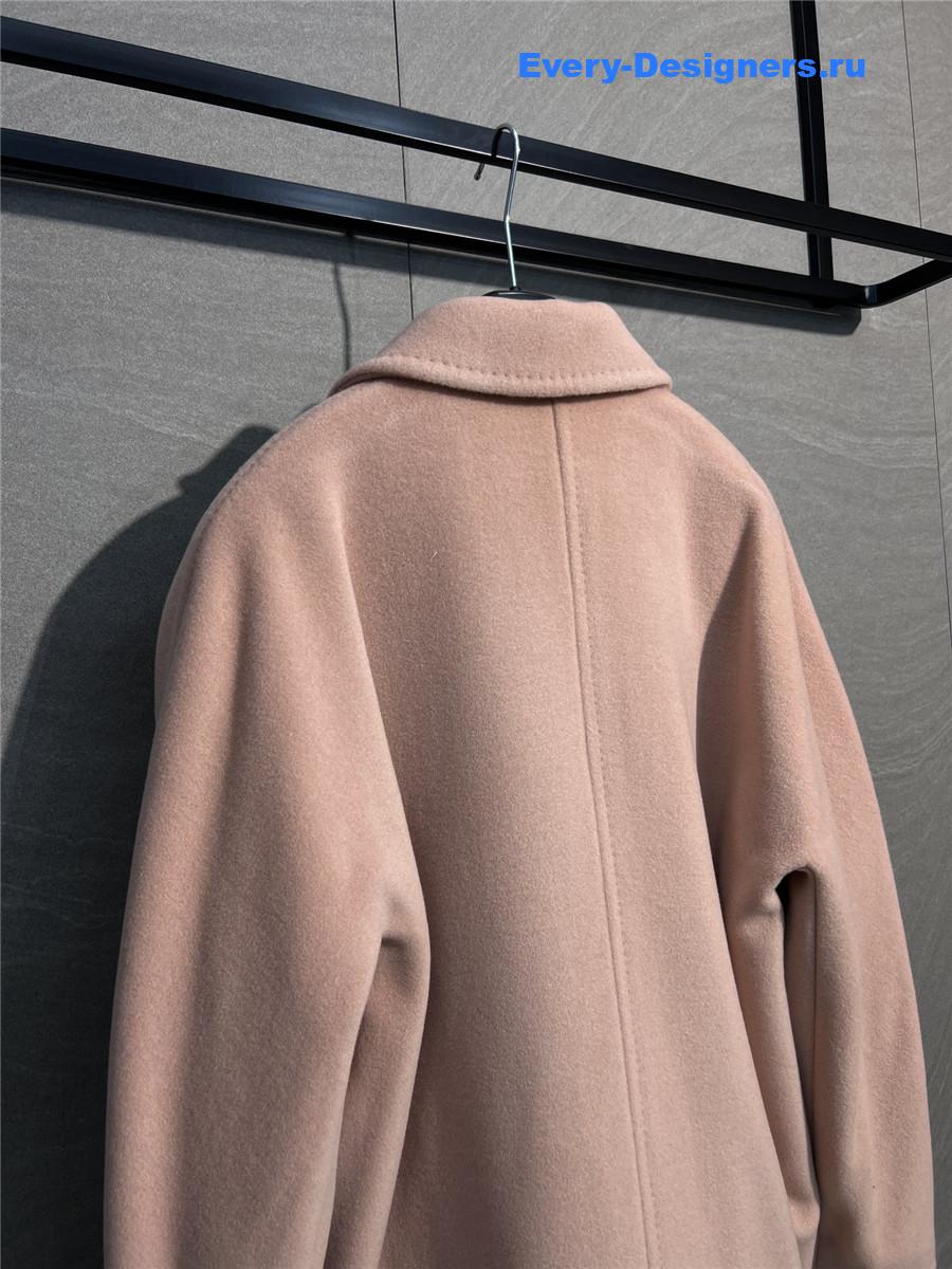 Max Mara Pink Cashmere Rebus Coat
