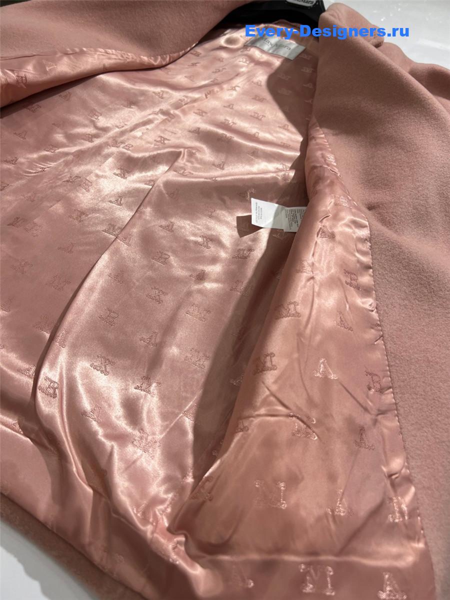 Max Mara Pink Cashmere Rebus Coat