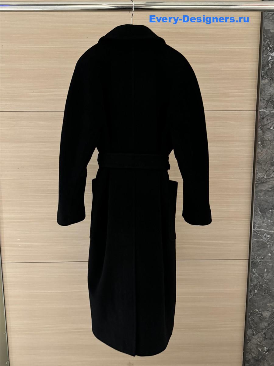 Max Mara Black Belted Long Coat