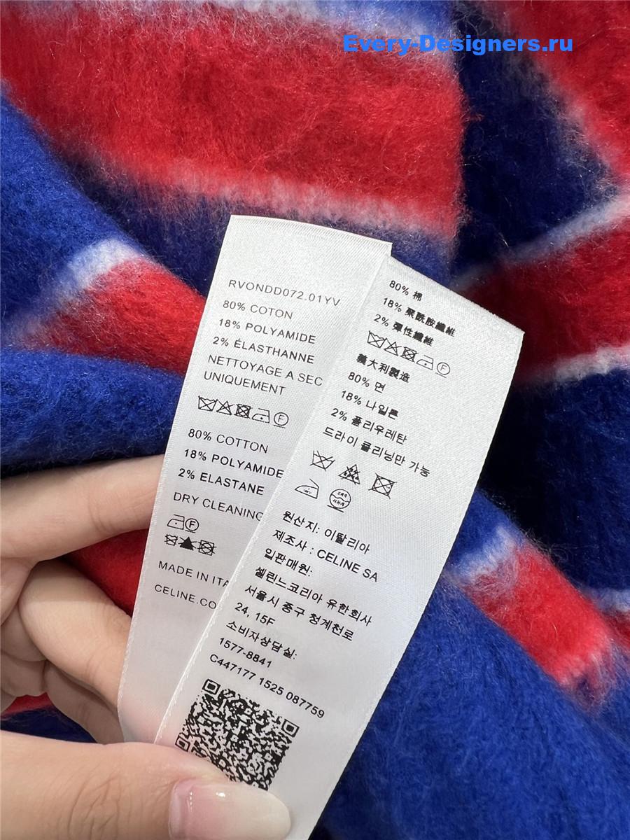 Ce1i*e striped cotton blend crew-neck sweater