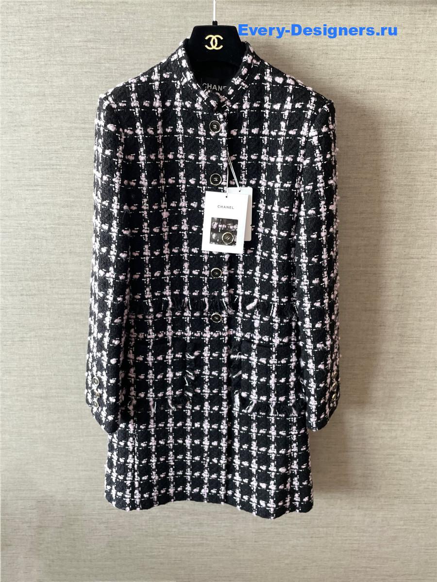 Ch**el pink check tweed dress jacket