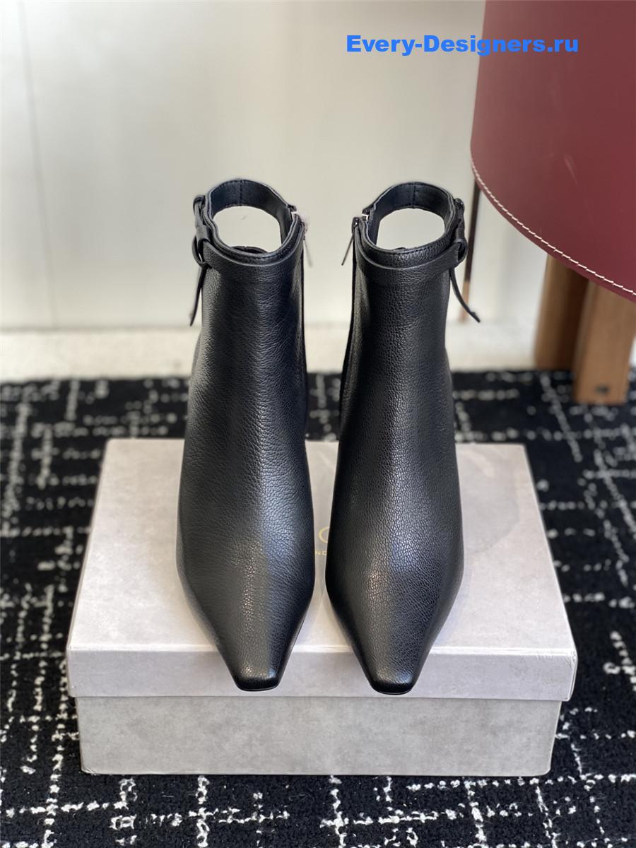 J1m*y Ch00 camie black leather ankle boots