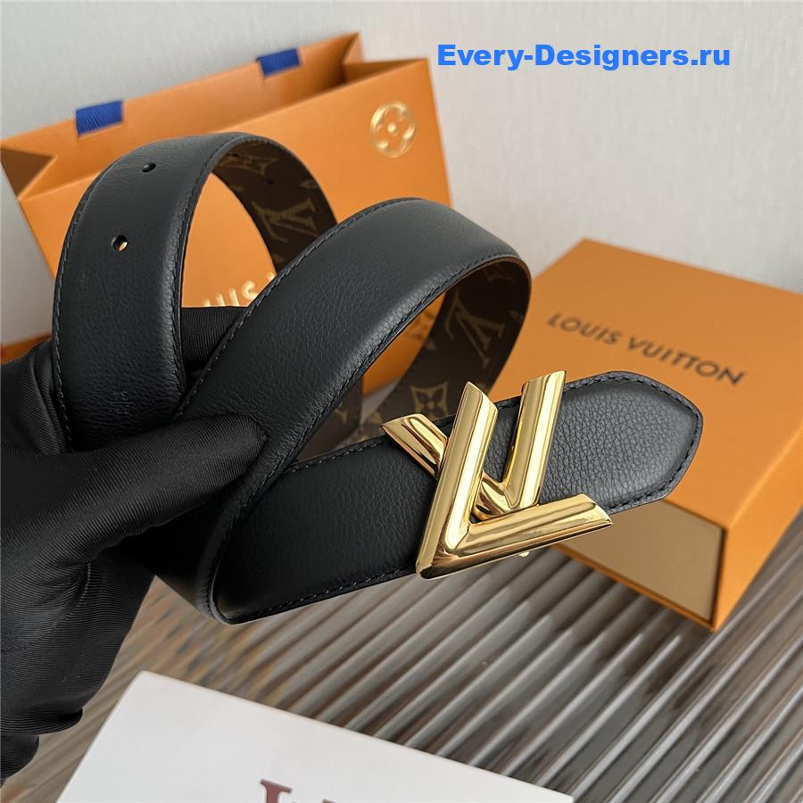 l0vis Vvtt0n gold buckle monogram reversible belt