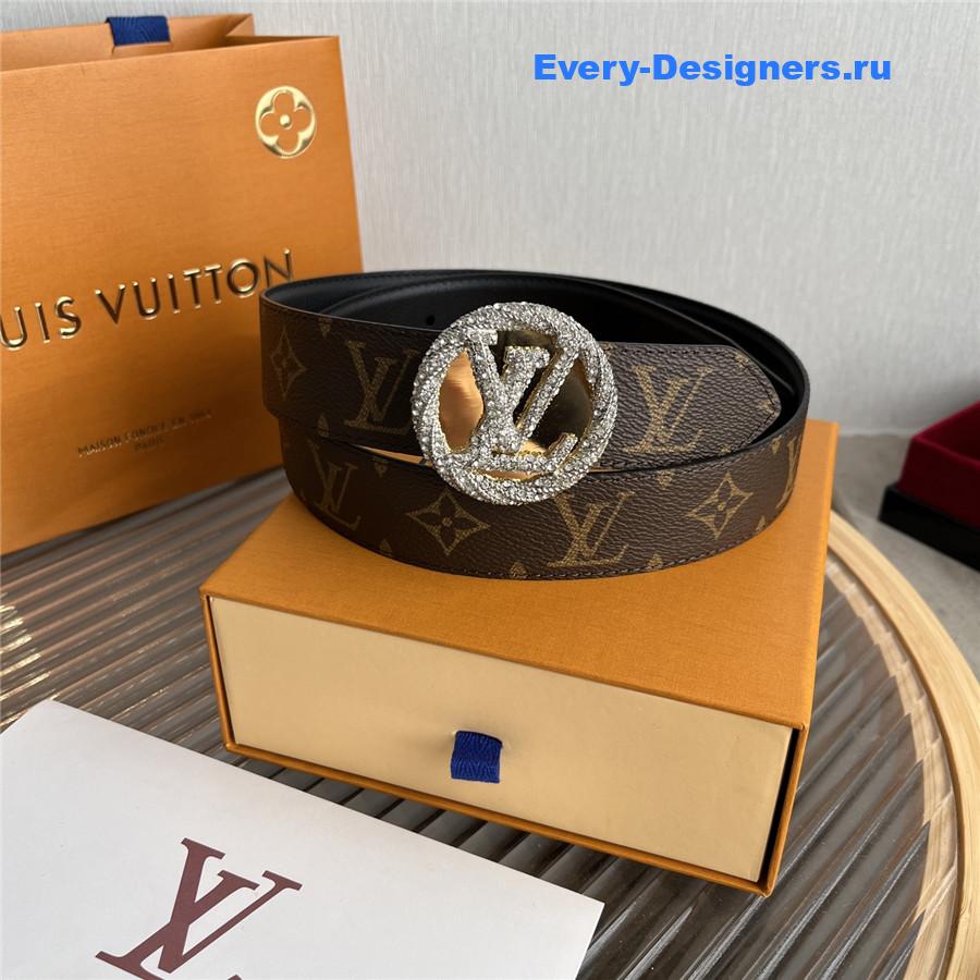 l0vis vvtt0n monogram reversible belt with D1am0nd buckle