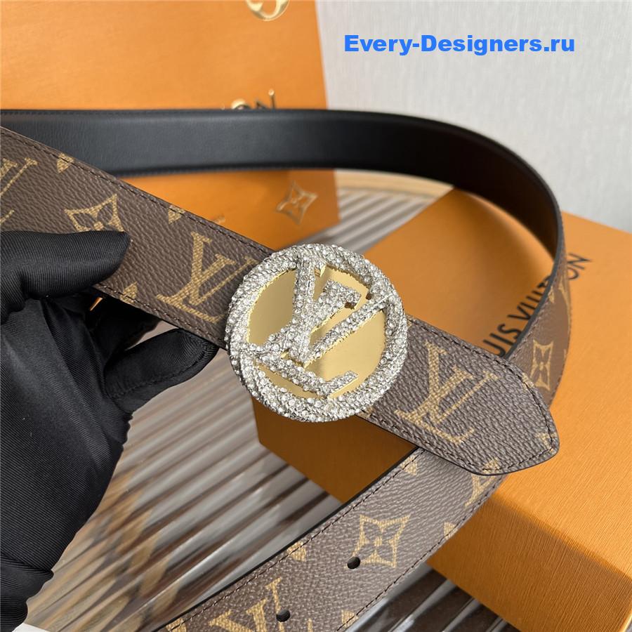 l0vis vvtt0n monogram reversible belt with D1am0nd buckle