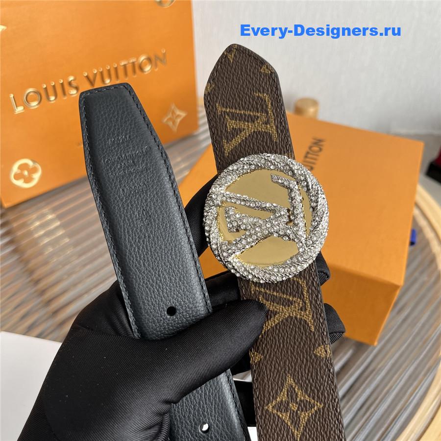 l0vis vvtt0n monogram reversible belt with D1am0nd buckle