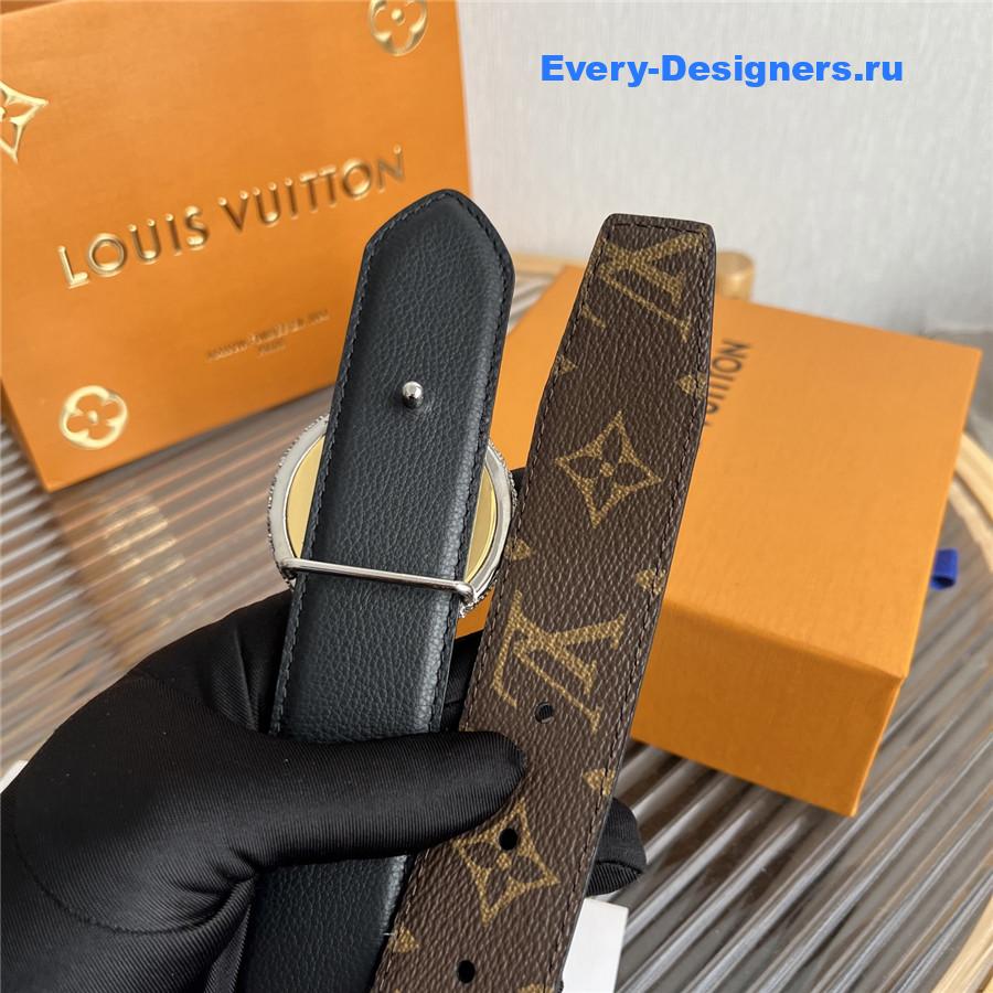 l0vis vvtt0n monogram reversible belt with D1am0nd buckle