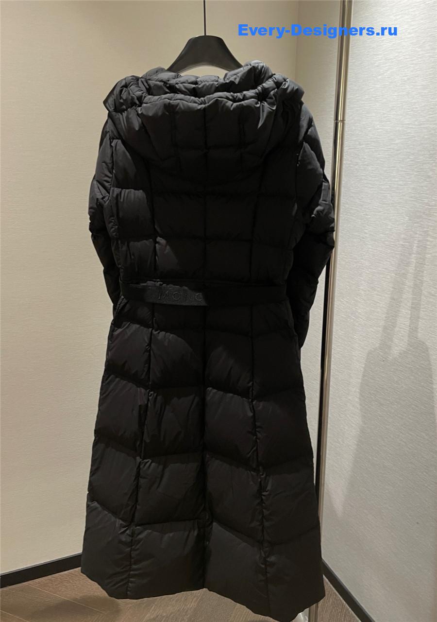 Moncler Black Faucon Long Down Jacket