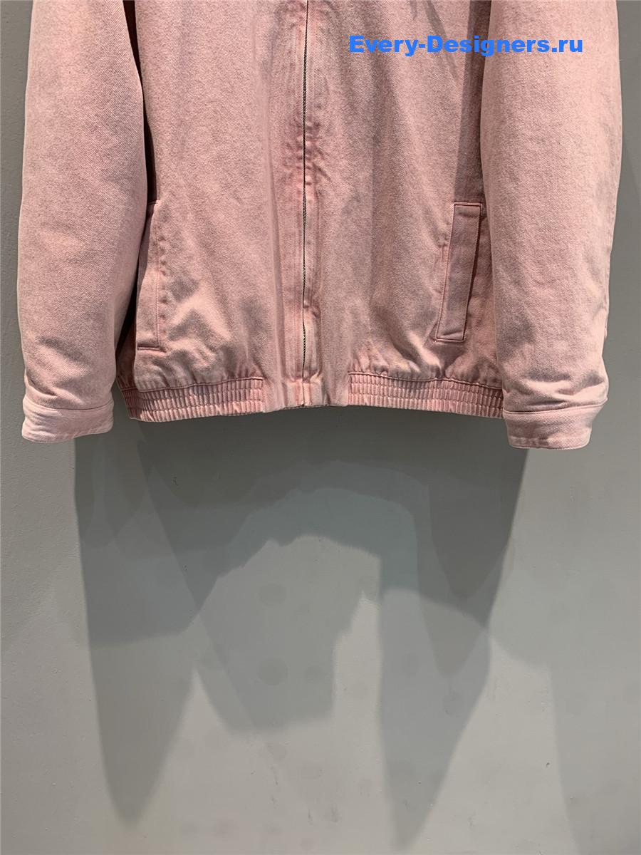 Miu Miu Pink Padded Denim Blouson Jacket