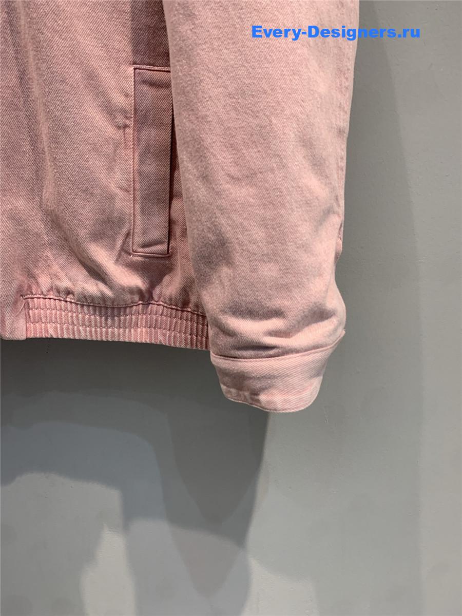 Miu Miu Pink Padded Denim Blouson Jacket