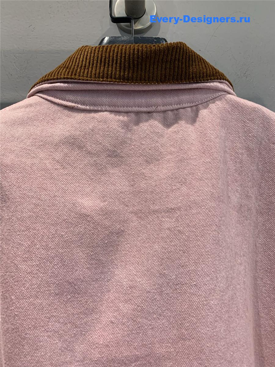 Miu Miu Pink Padded Denim Blouson Jacket