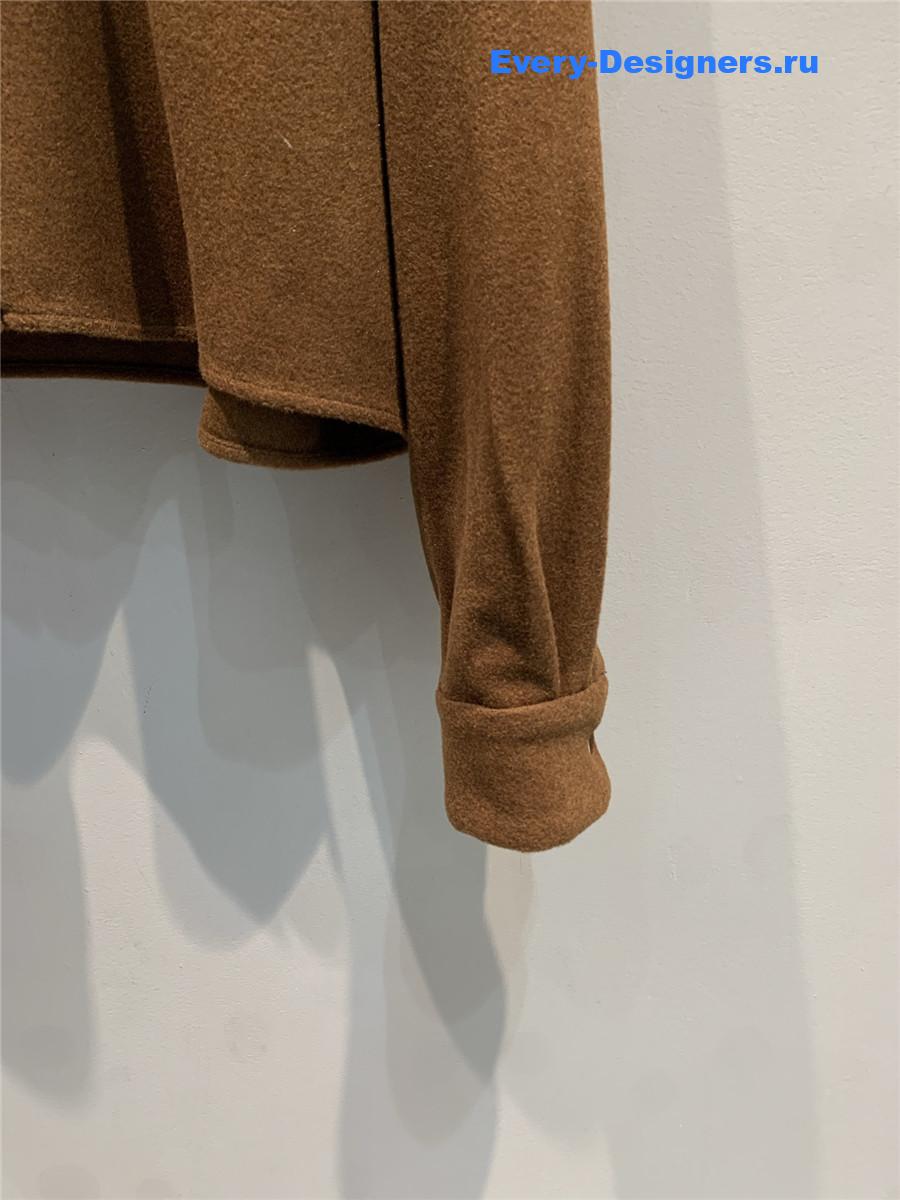 Miu Miu Cognac Double Cashmere Shirt