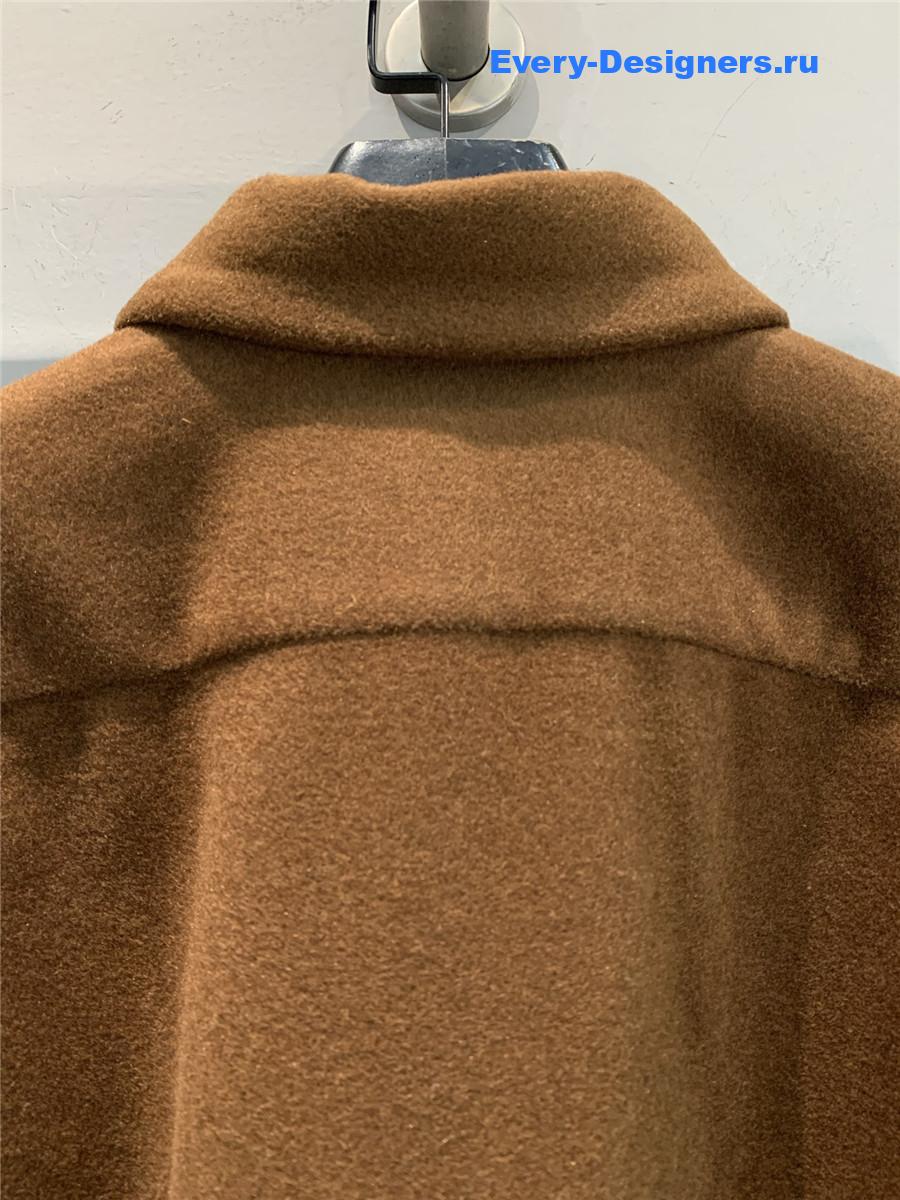 Miu Miu Cognac Double Cashmere Shirt