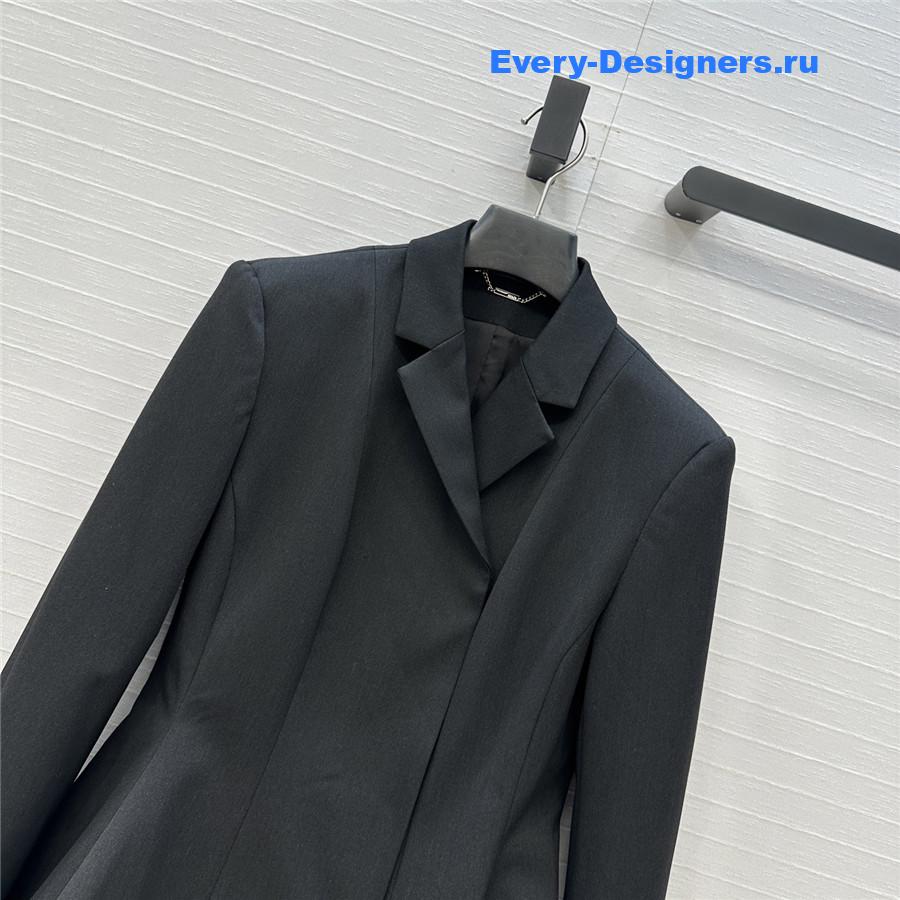F**di black wool blazer