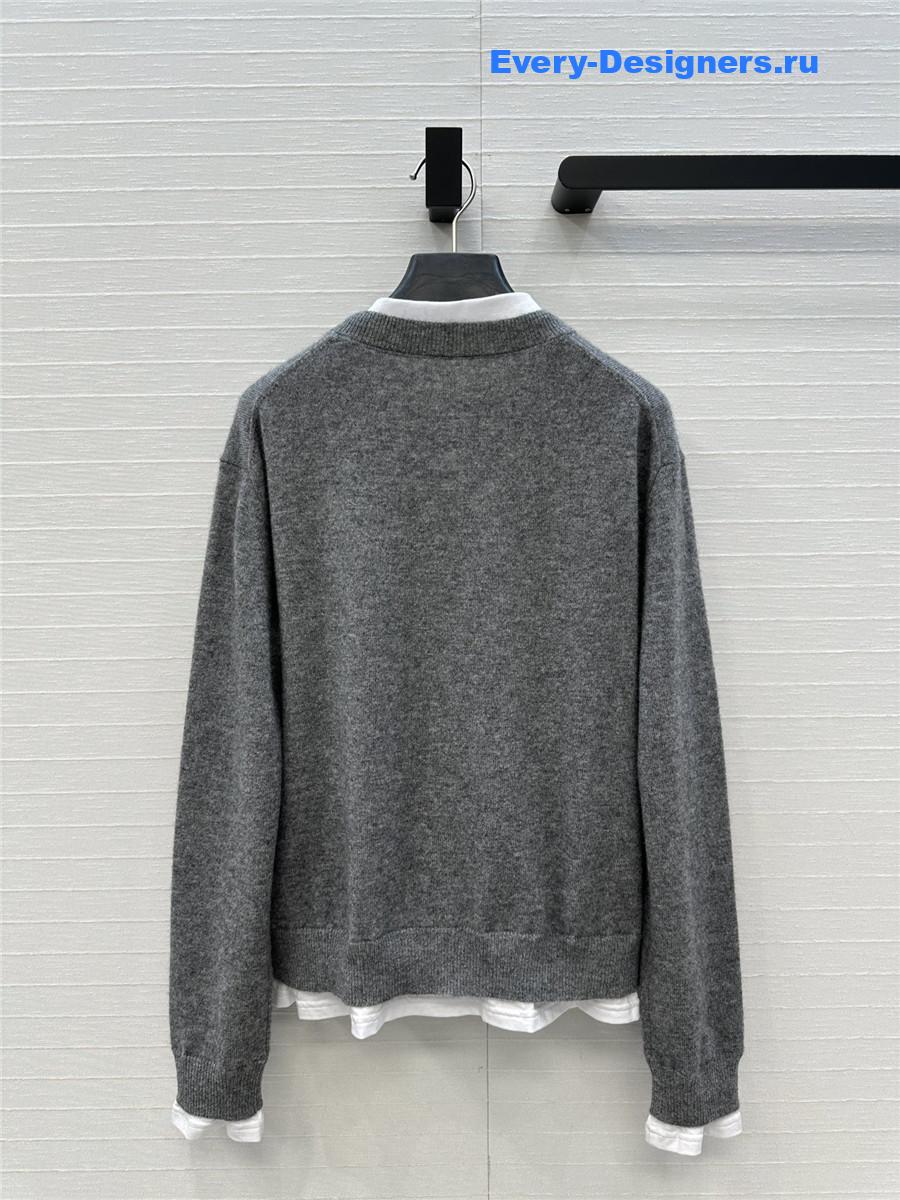 Miu Miu V-Neck Ardesia Sweater