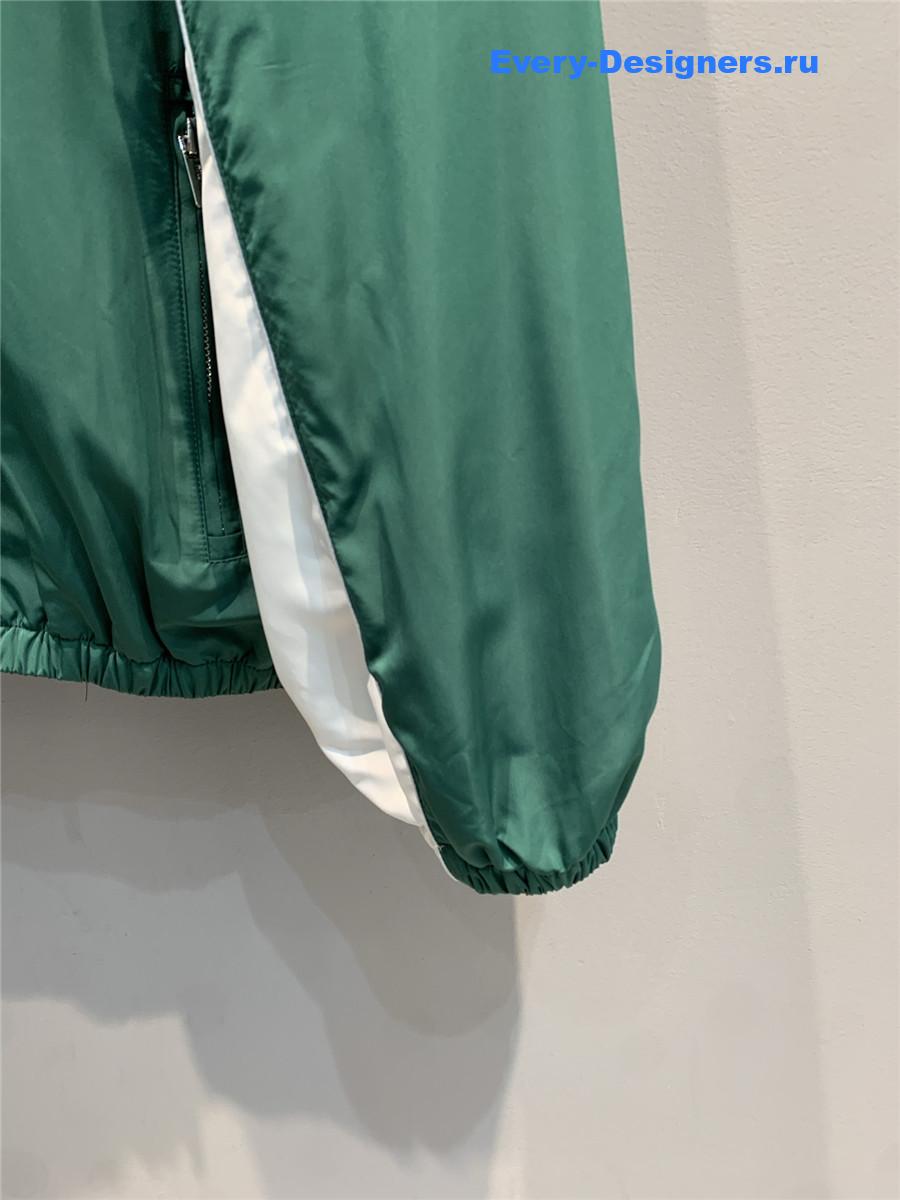 New Balance X Miu Miu Green Lace-Up Hooded Jacket