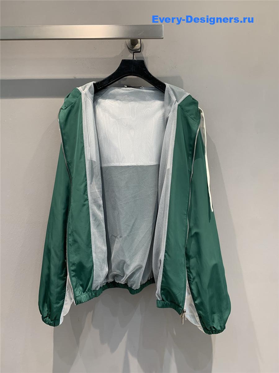 New Balance X Miu Miu Green Lace-Up Hooded Jacket