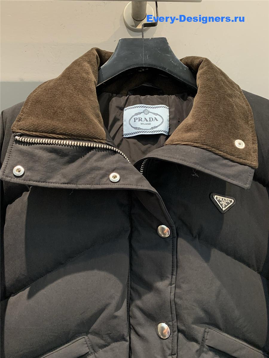 Pra*a triangle-logo technical shell jacket