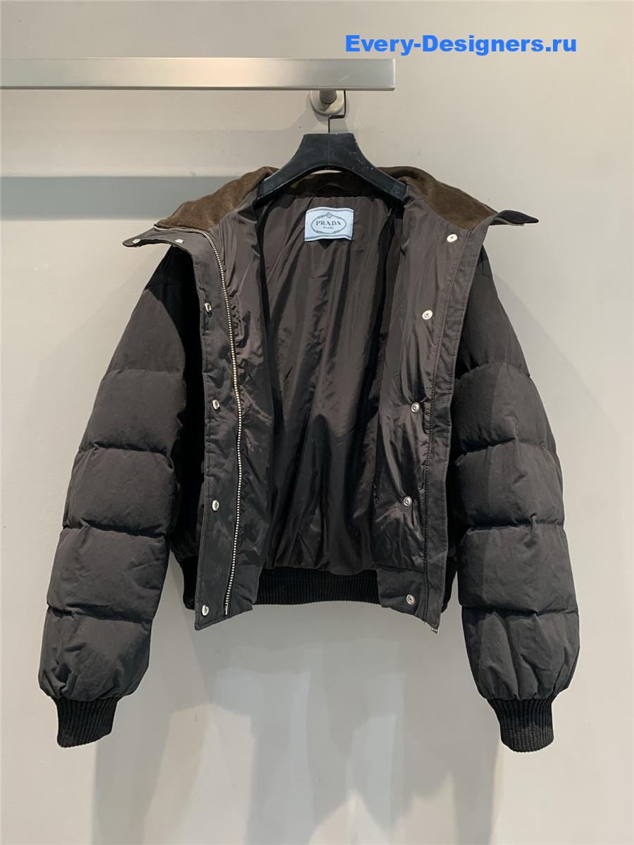 Pra*a triangle-logo technical shell jacket