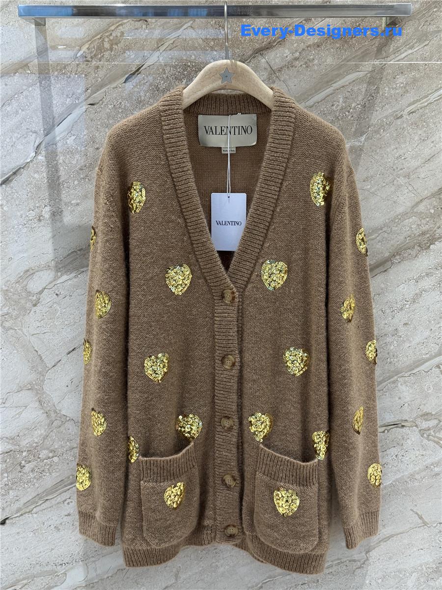 Va1e*ntin0 garavani chevron lurex sweater