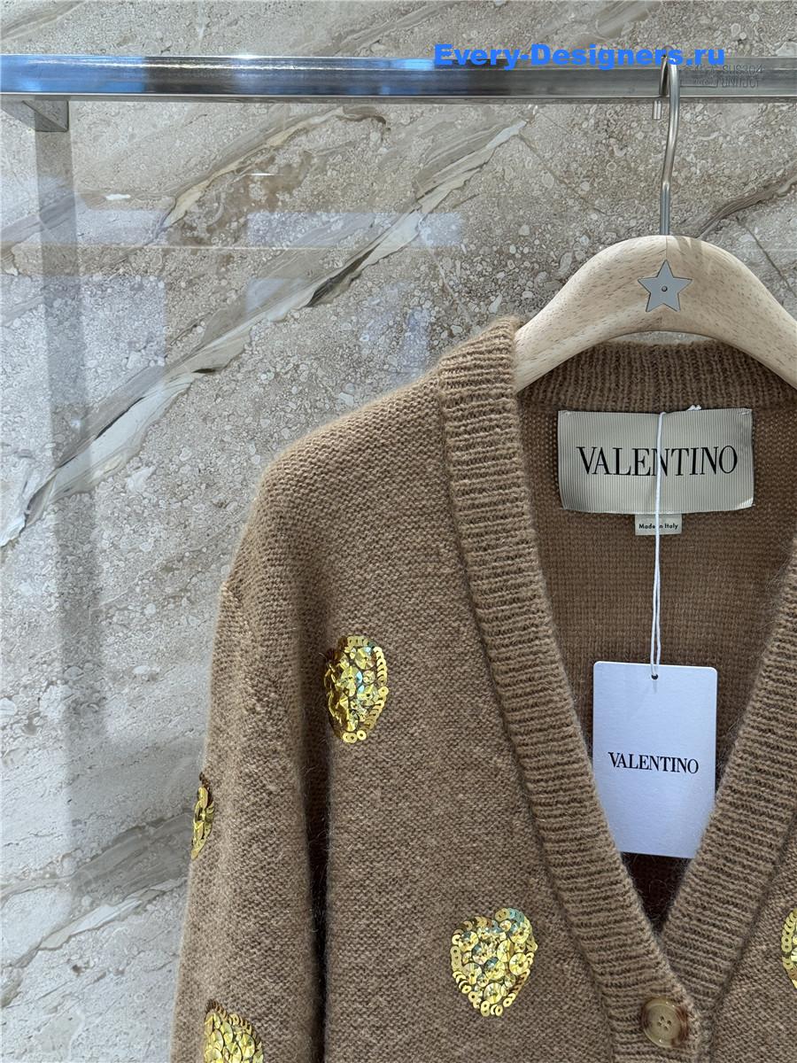 Va1e*ntin0 garavani chevron lurex sweater