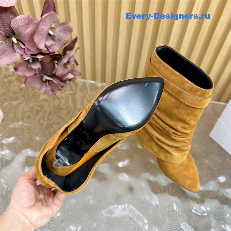 Givenchy Brown Shark Lock Stiletto Ankle Boots