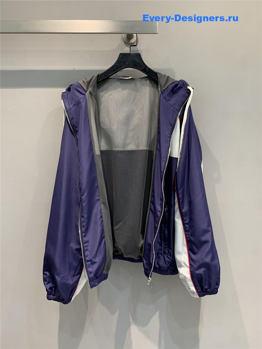 Miu Miu Technical Poplin Hoodie Jacket