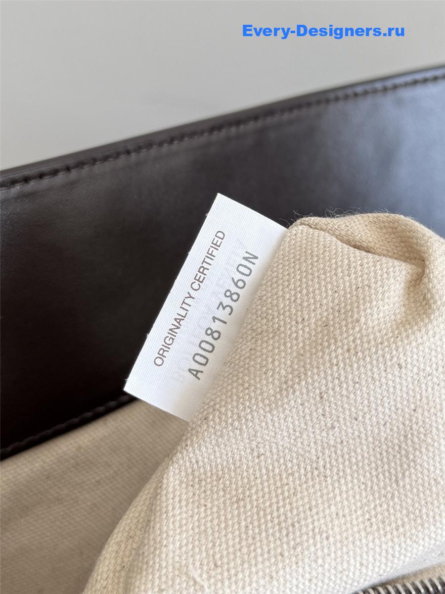 b0tt*ga Ven*ta intrecciato dark brown leather flap briefcase