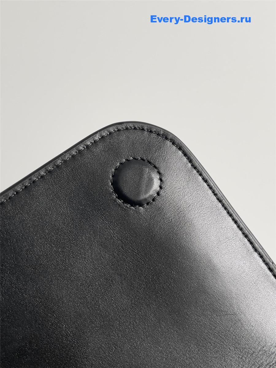 b0tt*ga Ven*ta intrecciato black leather flap briefcase