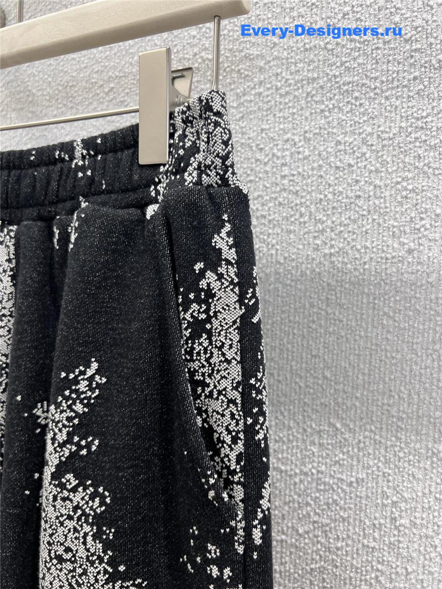 Ch**el black white fireworks print pants