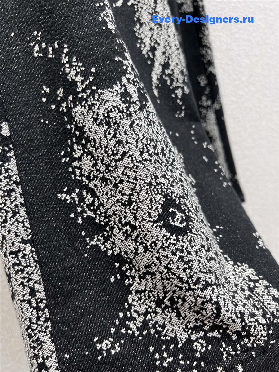 Ch**el black white fireworks print pants