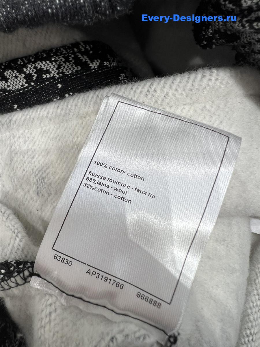 Ch**el black white fireworks print pants