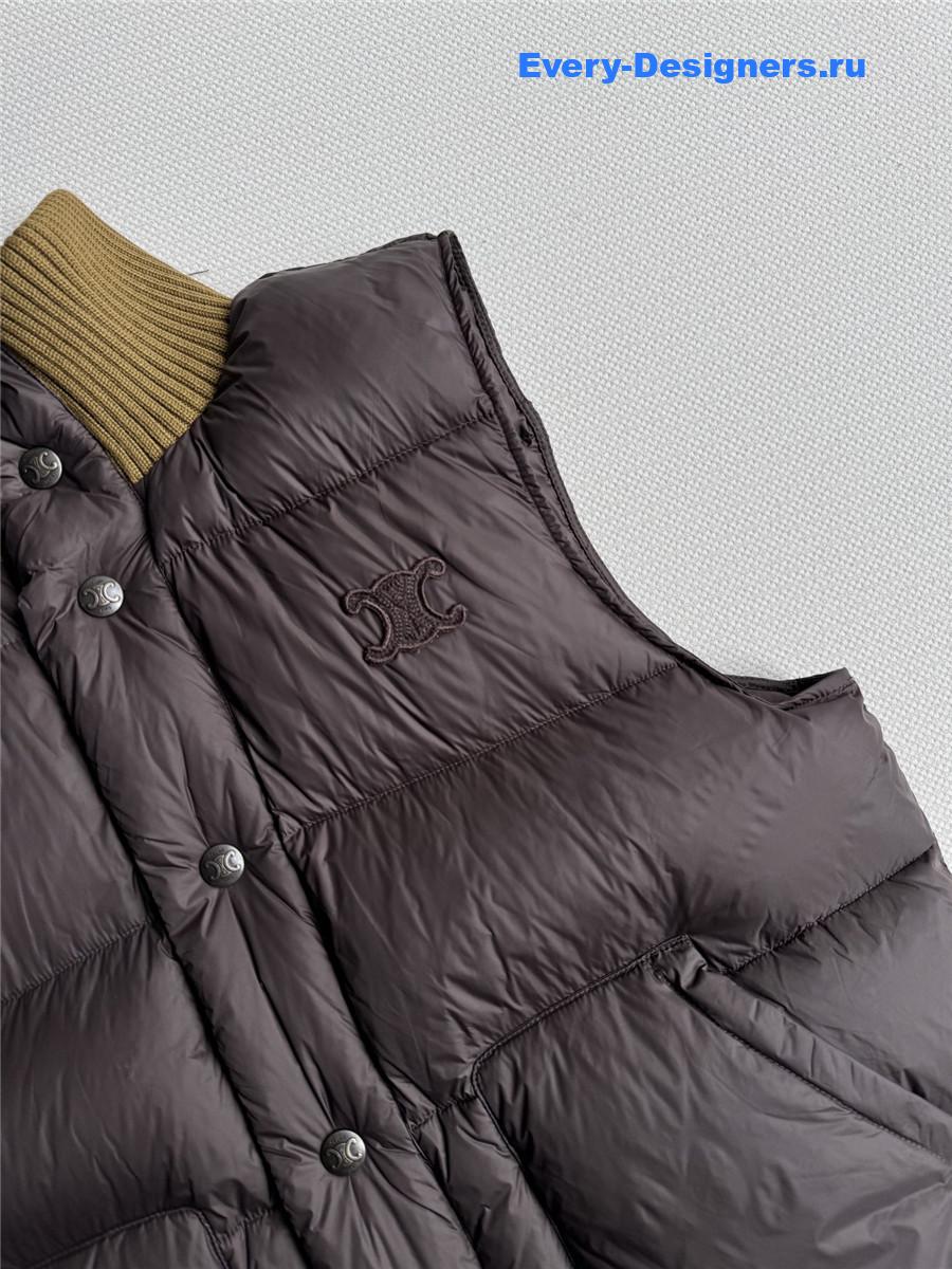 Ce1i*e knit collar down vest