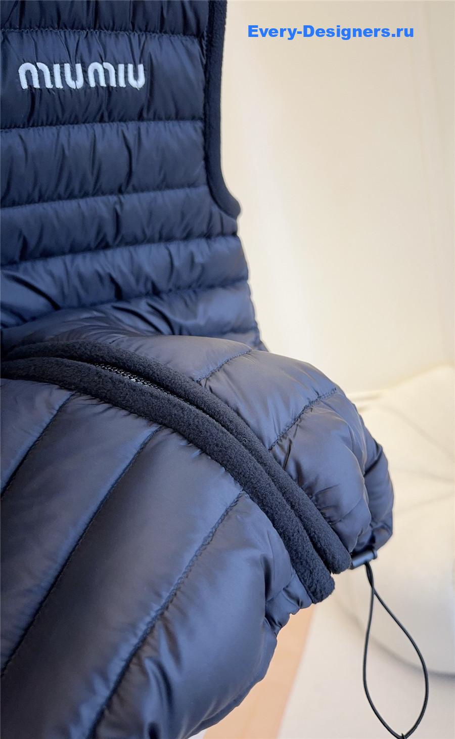 Miu Miu Modern check cotton vest