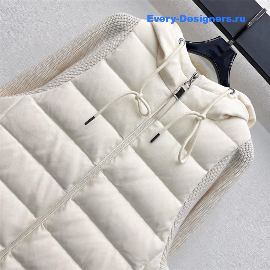 BC Quilted-Shell Ribbed-Sleeve Down Jacket