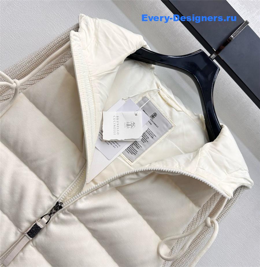 BC Quilted-Shell Ribbed-Sleeve Down Jacket