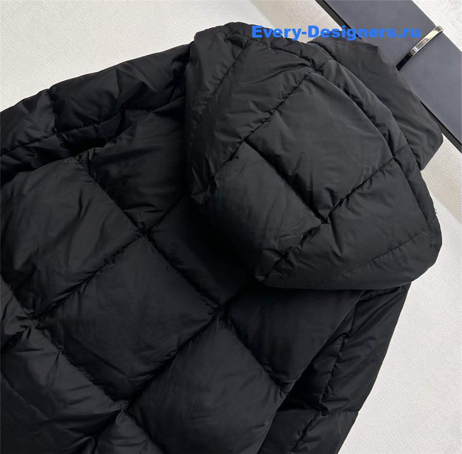 Moncler Black Water-Repellent Down Litte Long Coat