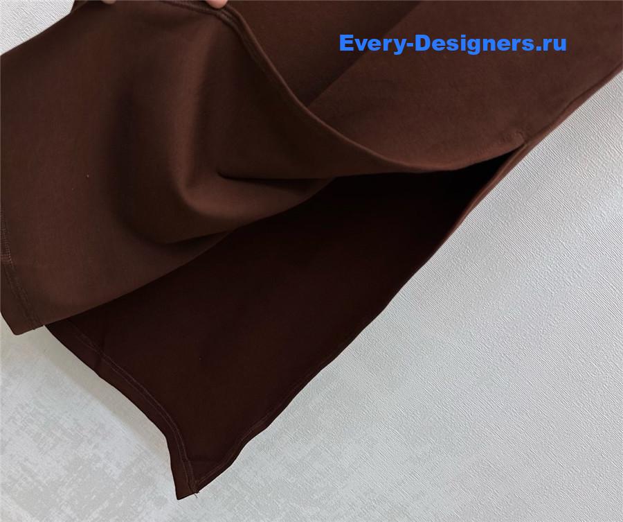 L0ew* brown long-sleeve polo dress