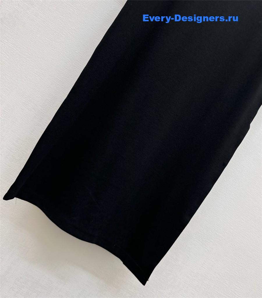 L0ew* black long-sleeve polo dress