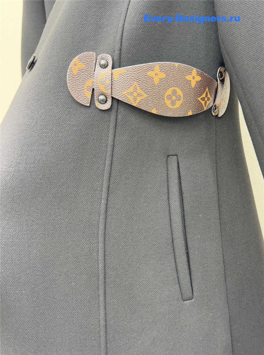 l0vis Vvtt0n black wool tailored long coat