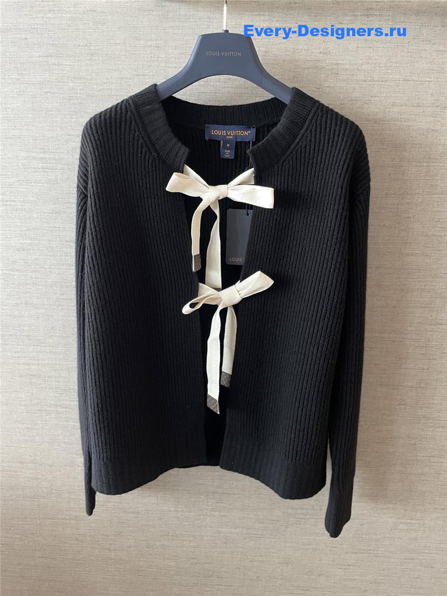 l0vis Vvtt0n ribbon tie cardigan