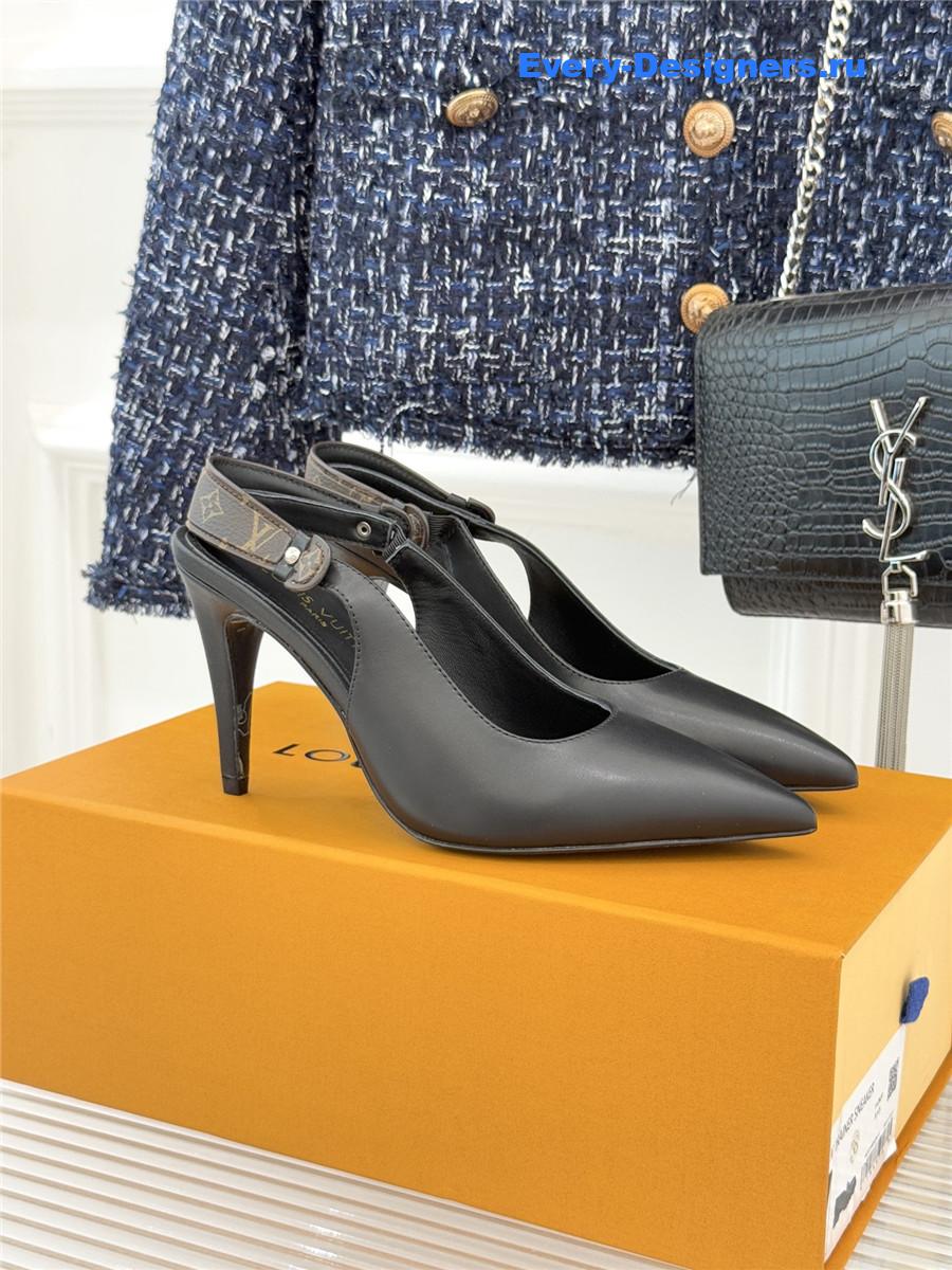 l0vis Vvtt0n black legacy slingback pump