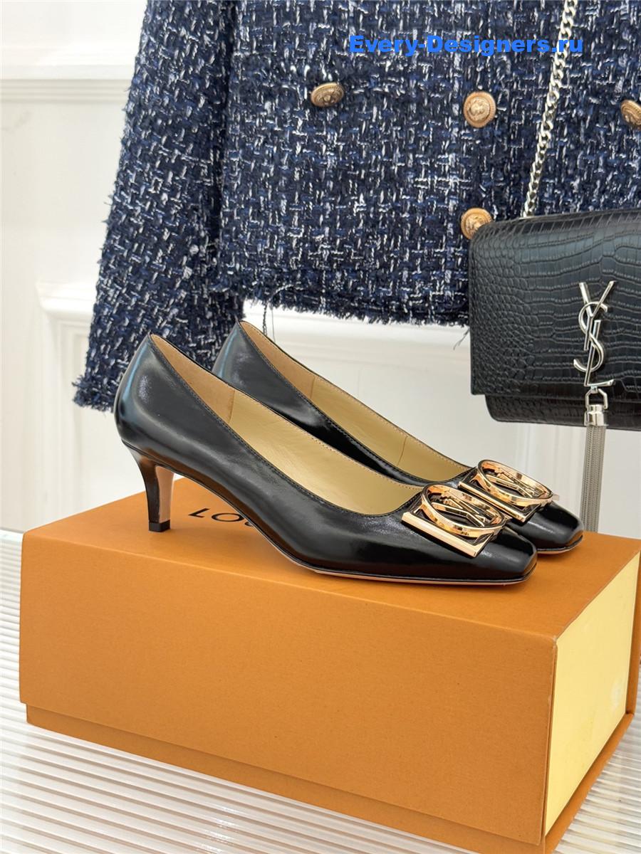 l0vis Vvtt0n black patent leather heel pumps