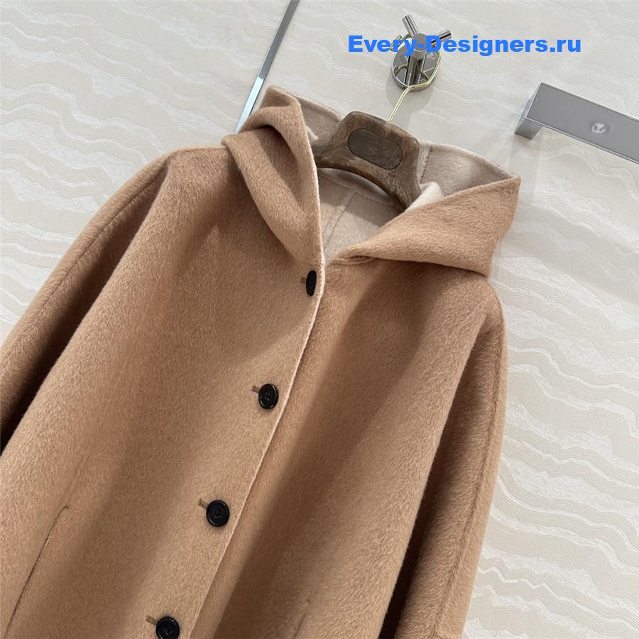 alexandr wang brown hooded cashmere shawl