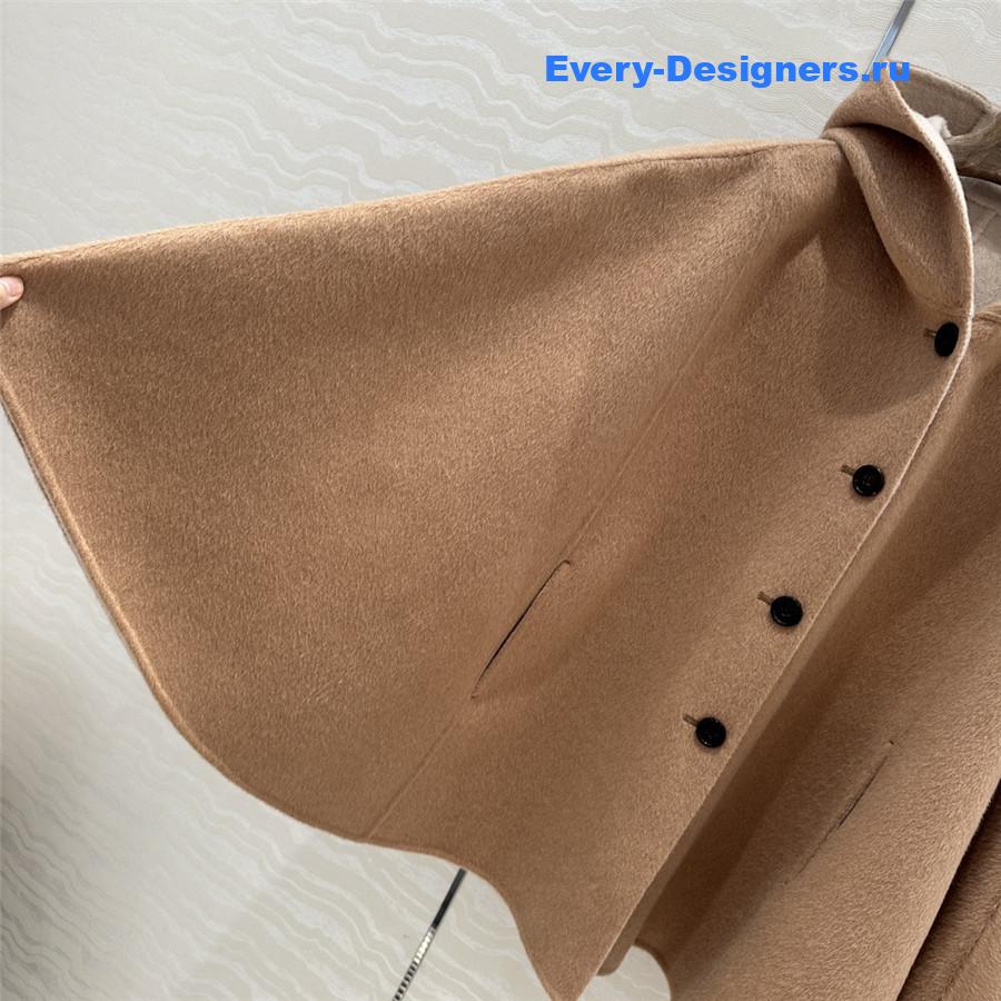 alexandr wang brown hooded cashmere shawl