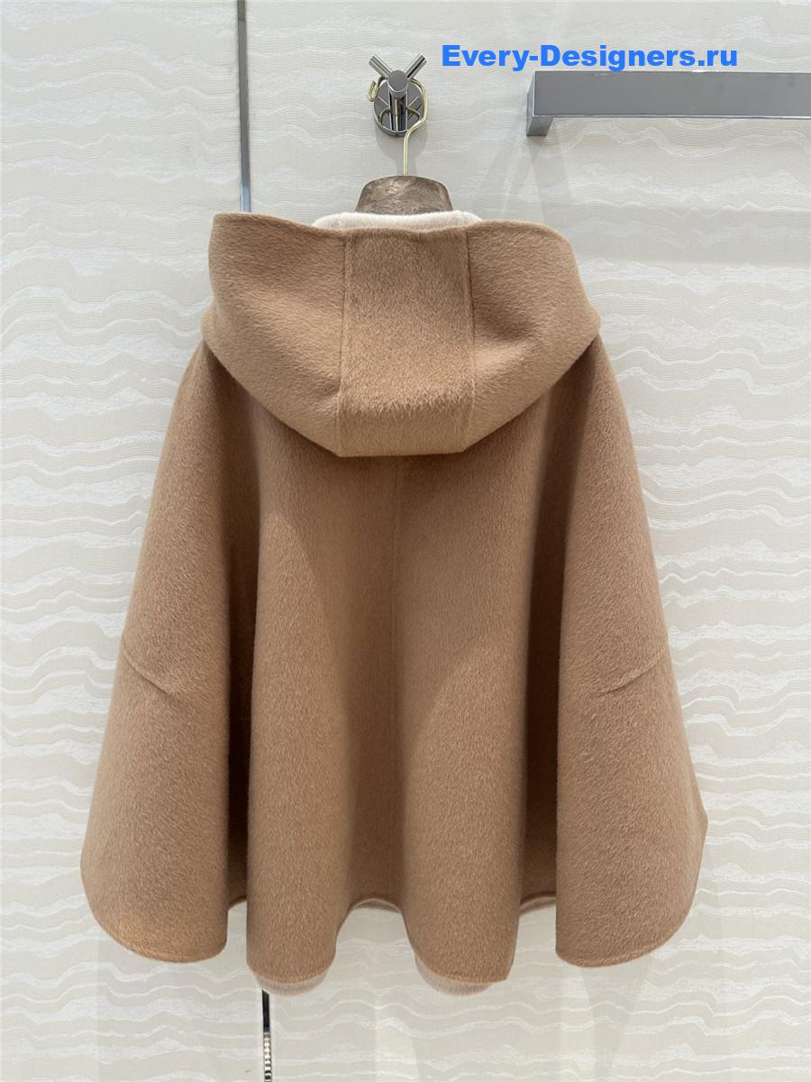 alexandr wang brown hooded cashmere shawl