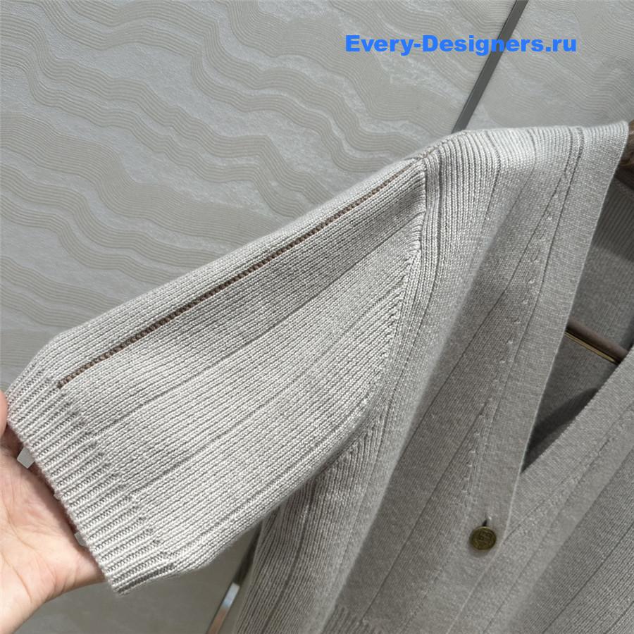 L0r0 P1ana grey cashmere skirt suit